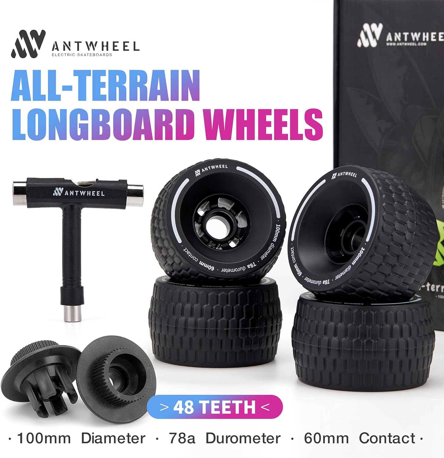 All-Terrain Longboard Wheels 100mm Electric Skateboard Wheels